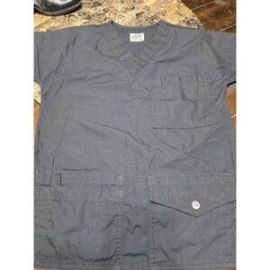 S.C.R.U.B.S. Black Scrub Top Adult Unisex Size XXS Short Sleeve